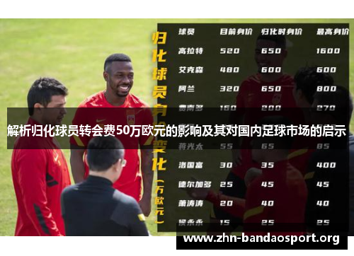 解析归化球员转会费50万欧元的影响及其对国内足球市场的启示 解析归化球员转会费50万欧元的影响及其对国内足球市场的启示